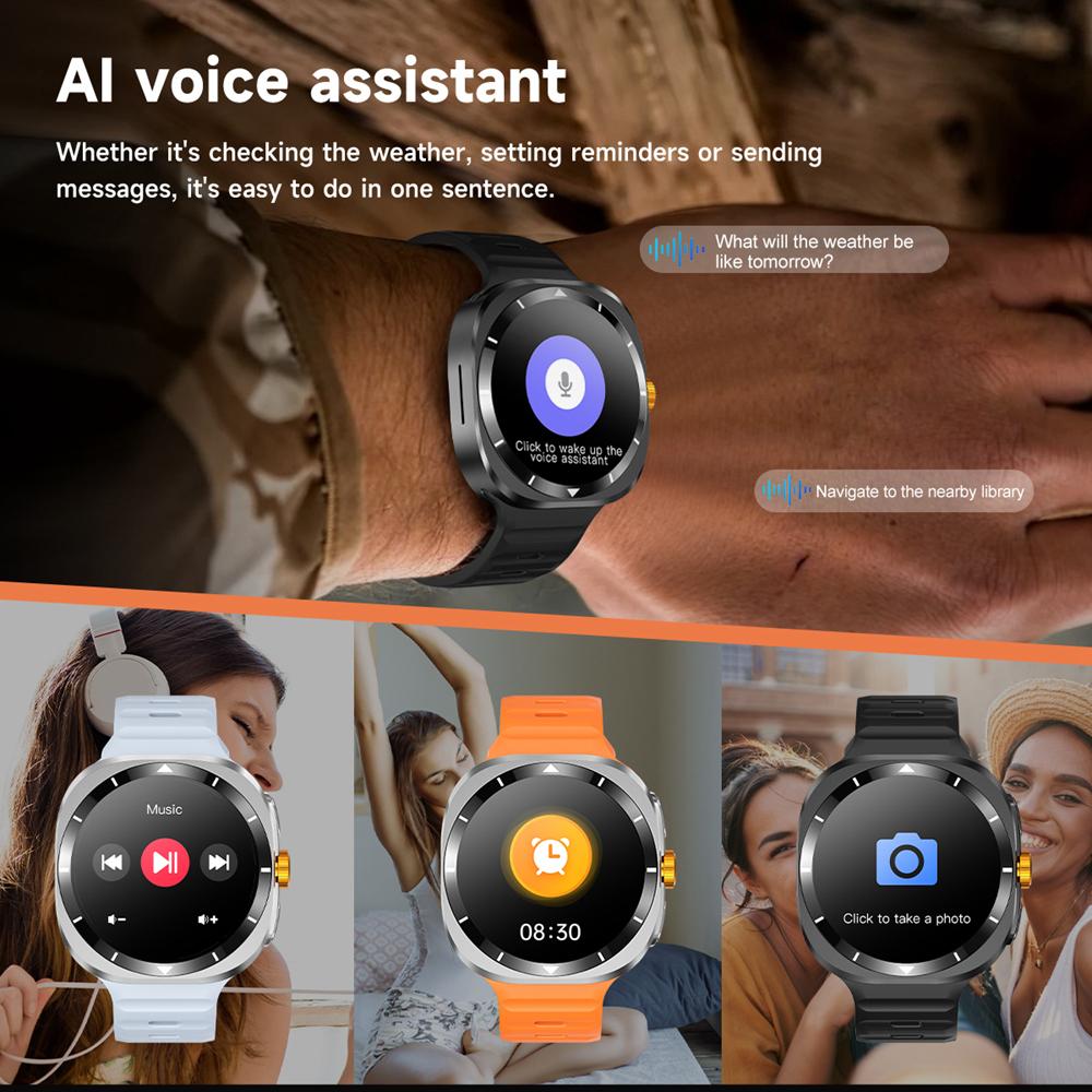 2025 Новые наружные GPS-траектория Смарт-часы Водонепроницаемые часы Bluetooth Call Health Monitor Смарт-часы для мужчин для Android IOS