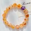 10Mm Retro Natural Honey Milk Cover Citrine Amethyst Bracelet Basic Commuter Bracelet