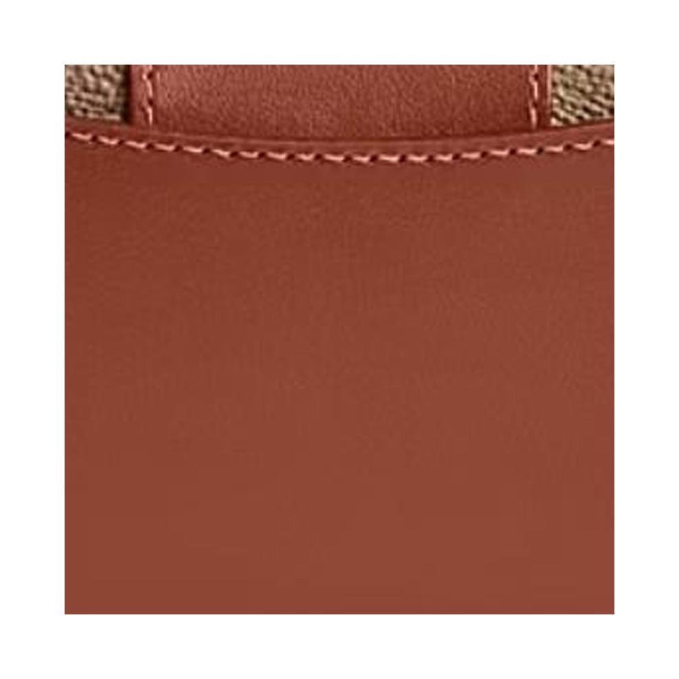 New COACH Coated Canvas Wallet Women's Brown CR542-B4XHG