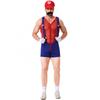 Мужской Костюм Косплей Super Mario Bros M XL Красный Зеленый Игровой Наряд для Вечеринки Хэллоуин