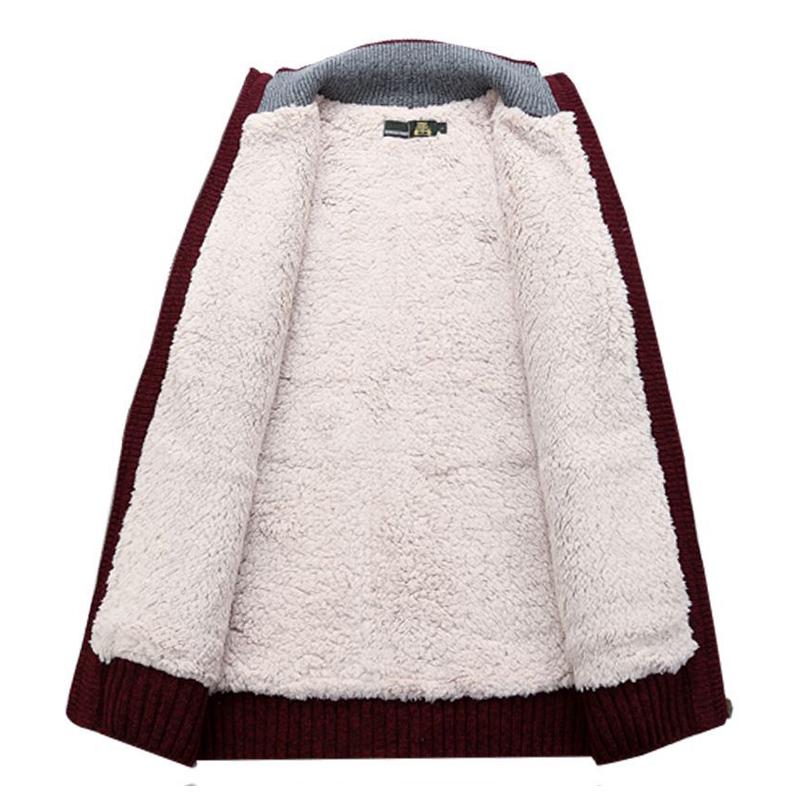 Мужской кардиган на молнии утеплённый флисовой подкладкой