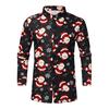 Men Casual Snowflakes Santa Candy Printed Christmas Shirt Top Blouse