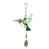 Wind Chime Hummingbird Metal Glass Painted Crafts Pendant Bell Dragonfly Bird Aluminum Pipe Home Courtyard Hanging Pendant