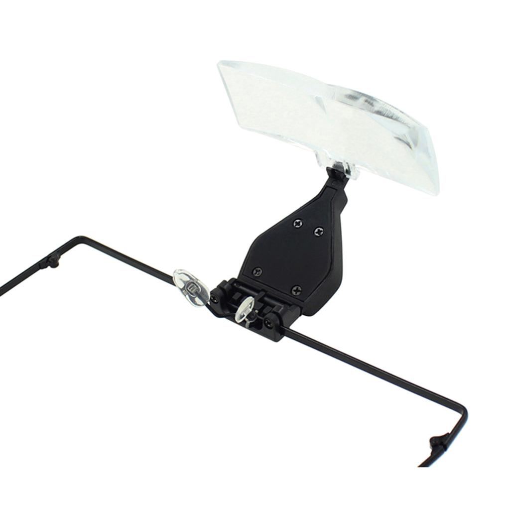 Magnifying Glasses, Head Magnifier Glasses with LED Lights and Detachable Lenses 1.5X 2.5X 3.5X for Reading