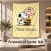 Tapestry Custom Name Text, Wall Hanging Tapestry Home Room DecorSnoopy Peanuts