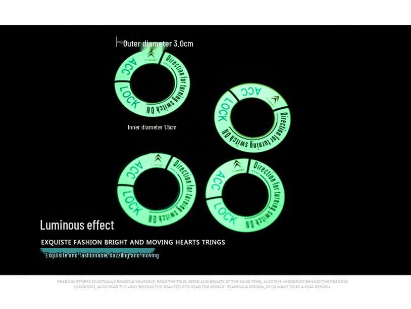 Светящееся декоративное кольцо для замочной скважины для Citroen