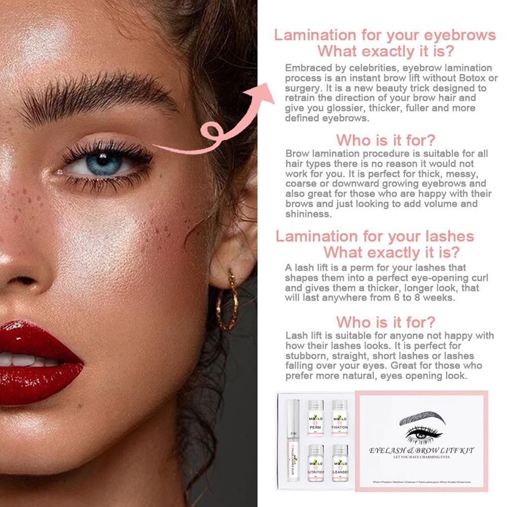 Набор для подтяжки ресниц Профессиональный набор для ламинирования бровей с завивкой для бровей для салона и домашнего использования