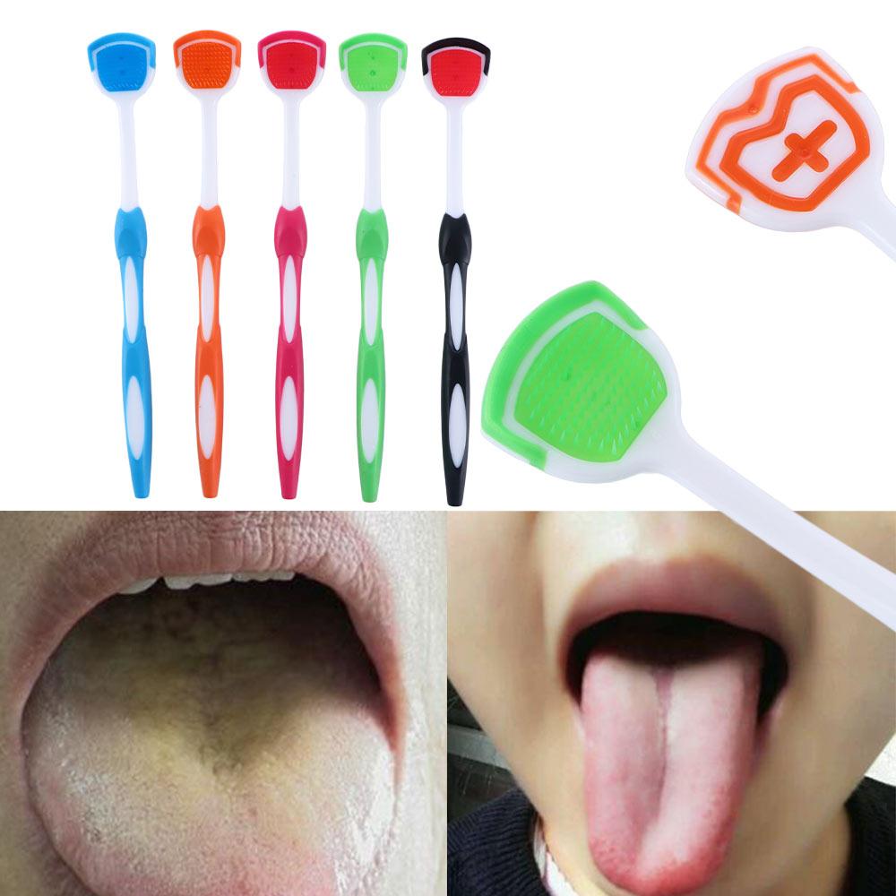 Oral Hygiene Tool Silicone Oral Care Tongue Brush Tongue Scraper Cleaner Tongue Scraper Mouth Brush