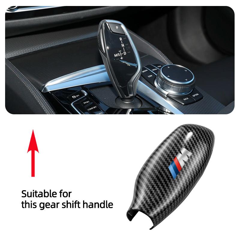 Car Gear Lever Protective Cap ABS Carbon Fiber Cover For BMW E46 E90 E60 F30 F10 E39 E36 F20 G20 G30 E92 E87 E91 X5 E70 F11 E30 XR1