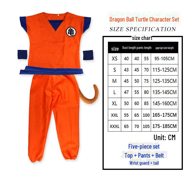 Детский день Dragon Ball Goku Косплей Костюм Набор для мальчиков и девочек