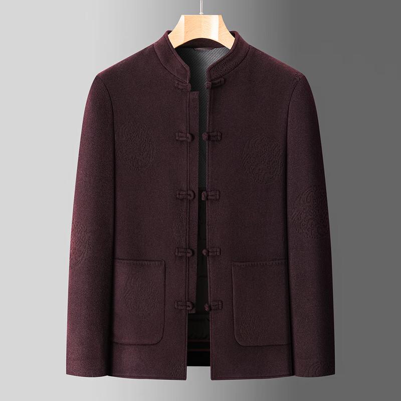 Firstview Мужское пальто пуховое из шерстяной смеси в национальном стиле FV25D1781