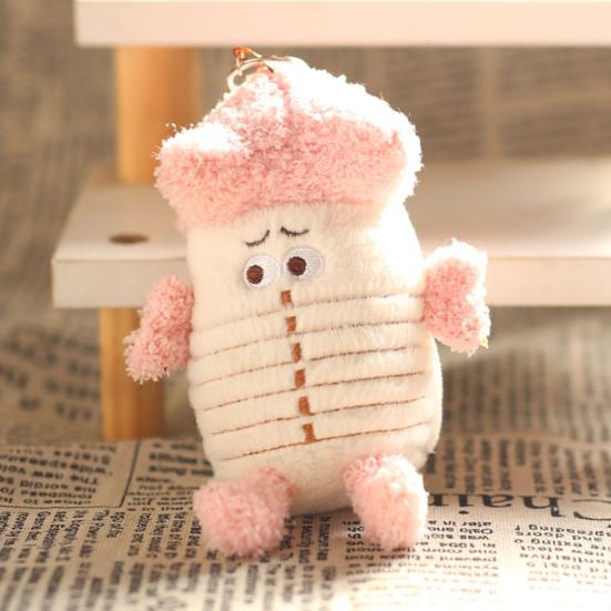 Yousheng Cartoon Tower Shape Doll Girls Boys Plush Doll Keychain Backpack Car Cubot Toy Keyring Bag Accessories