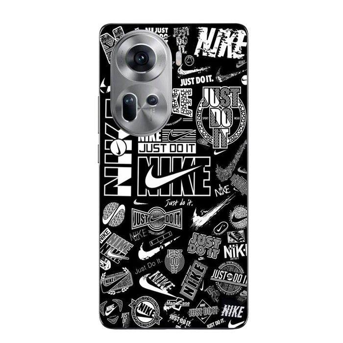Coque - Nike - Oppo Reno 11 5G - Graffiti - Noir et blanc - Souple