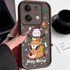 Чехол для телефона Merry Christmas Snowman Elk Print для Xiaomi 13T Pro 11T Poco F6 X6 Redmi Note 13 12 11 Pro 10, мягкий матовый противоударный защитный чехол из ТПУ