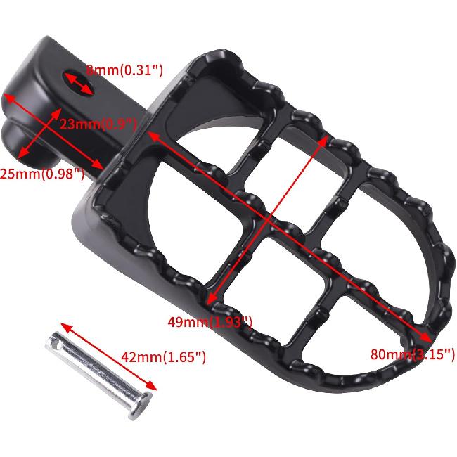 Алюминиевые подножки для питбайка, черные, задние, универсальная посадка для PW50 PW80 TW200 XR50R CRF50 CRF70 CRF80 CRF100F питбайк