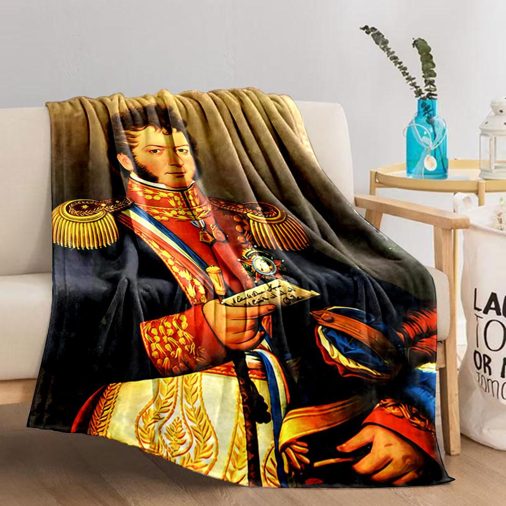 Military Portrait Blanket for all seasons blanket lunch break throw gift