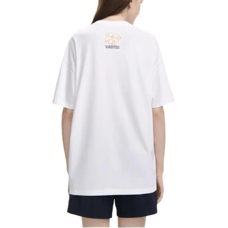 FILA Drop Shoulder Sleeve T Shirt Women's Standard White (Unisex) T-Shirts F11W329107F WT