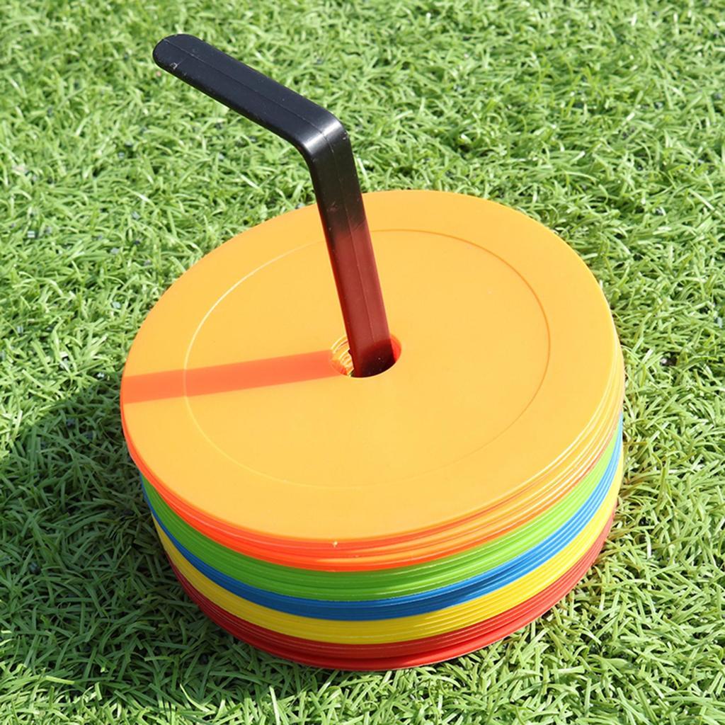 10Pcs Flat Cones Non Slip Training Spot Markers for Boxing Baseball Soccer
