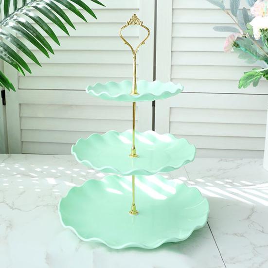 3-х уровневая башня-стенд для кексов, стойка для демонстрации десертов, не содержит бисфенол А, большая вместимость, простая сборка, многоуровневый поднос для сервировки тортов, принадлежности для вечеринок