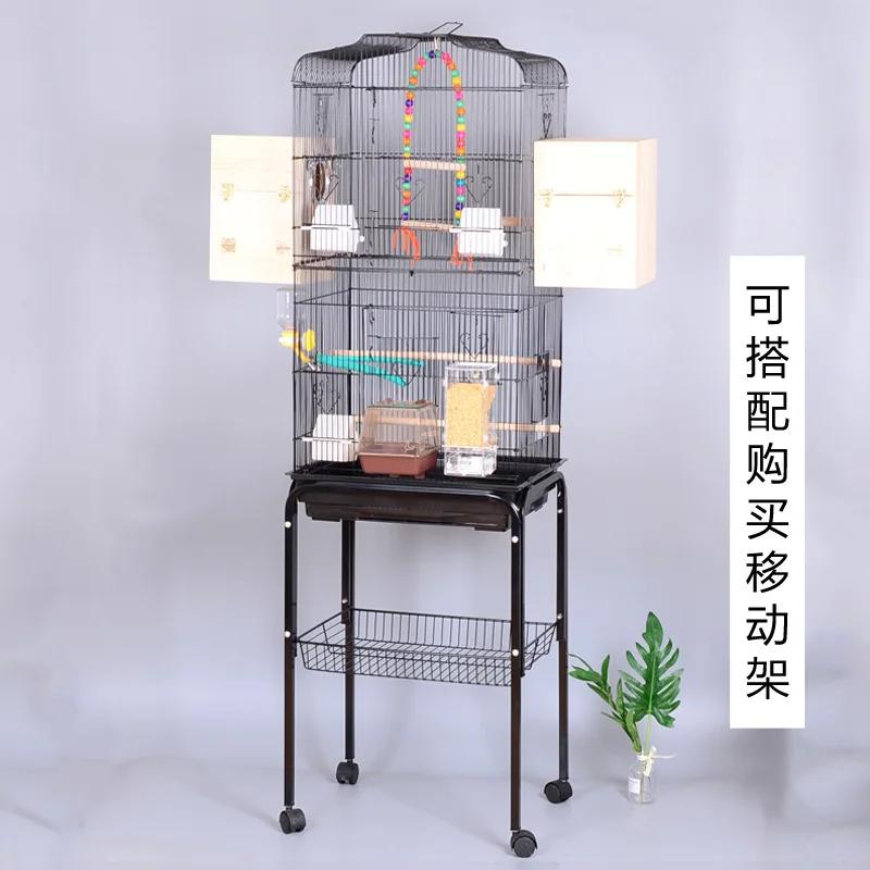 Роскошная клетка для попугаев, тигровая шкура, клетка для птиц Xuanfeng Peony, большая клетка для разведения, двухслойная, в стиле виллы