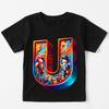 Fashion Cartoon Letters Printed Men's T-shirts Men's Short Sleeve Casual Tees Top Women's Summer Clothing