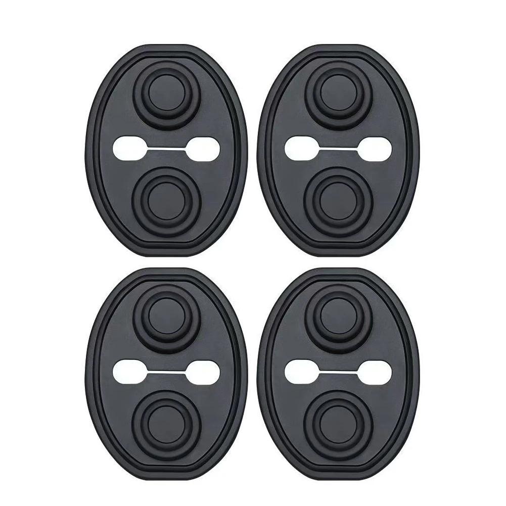Car Door Latch Accessories Upgrade Closing Shockproof Silicone Cushion Mute Shock Absorber Protective Covers