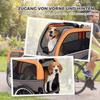 Dog Trailer Foldable Bicycle Trailer with Safety Reflectors for Small Medium-Sized Dogs up to 20 kg Orange