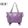 Luggage Organizer Bag Travel Duffel with Detachable Wheels Large Capacity Dry Wet Separation Waterproof Gym Oxford Cloth Outdoor Overnight Workout
