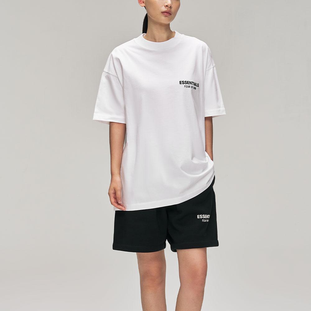 Fear of God Essentials Классическая футболка Ярко-белая Мужские Топы 125AS254192F