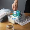 Dustproof Stationery Storage Case Waterproof Medicine Cabinet Portable Emergency Kit Box