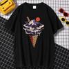 Harajuku Fuji Flavor Ice Cream Graphic T Shirt Women Unisex Summer Casual Tops Cute Clothes Kawaii Clothing Retro T Shirt Shirts