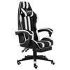 Gaming Chair - vidaXL - Black and White - Faux Leather - Adjustable Height - Footrest