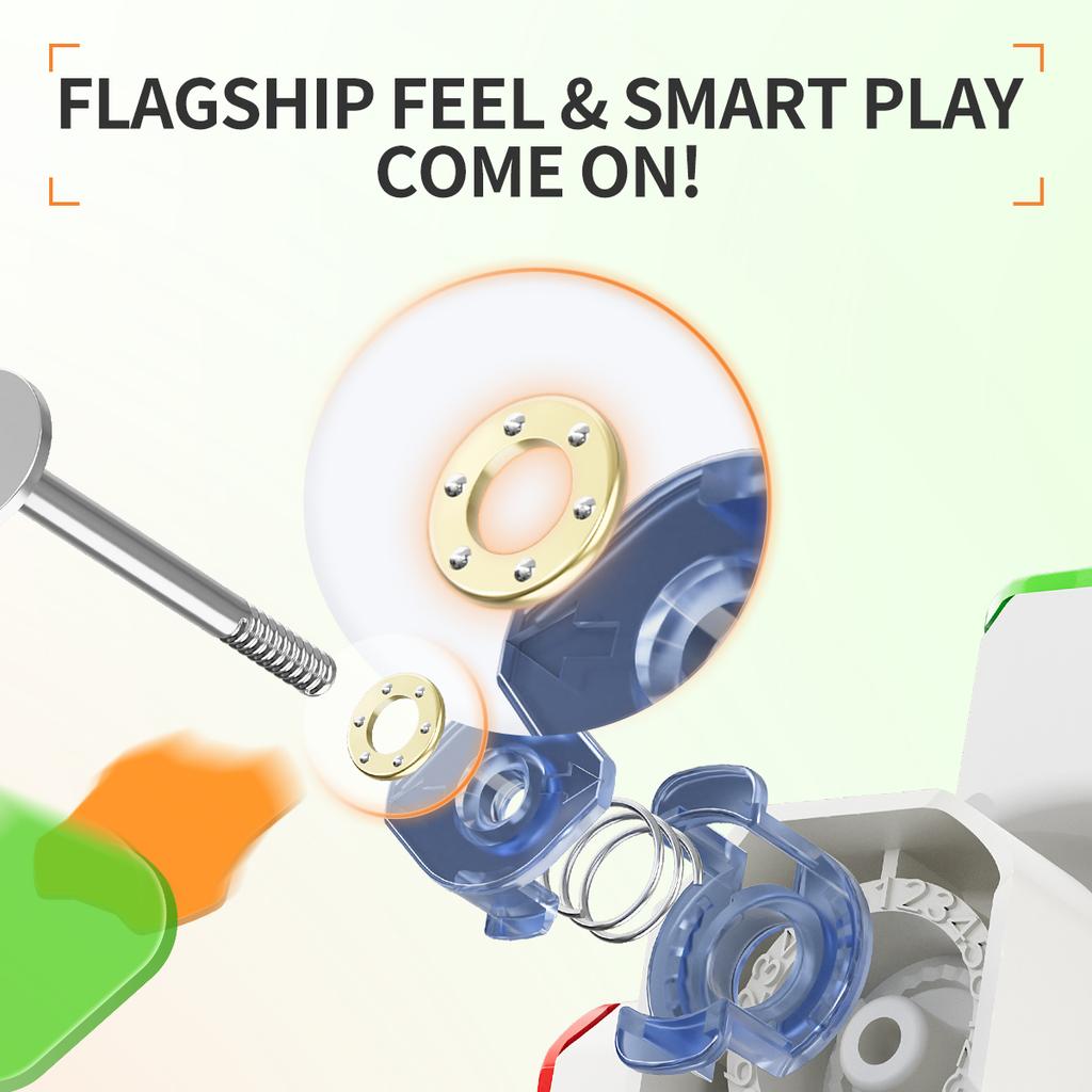 Флагманская Магнитная Кубик Рубика 3x3X3 YJ Maglev, Скоростной Кубик, Микропривод, Без наклеек, Образовательные Игрушки