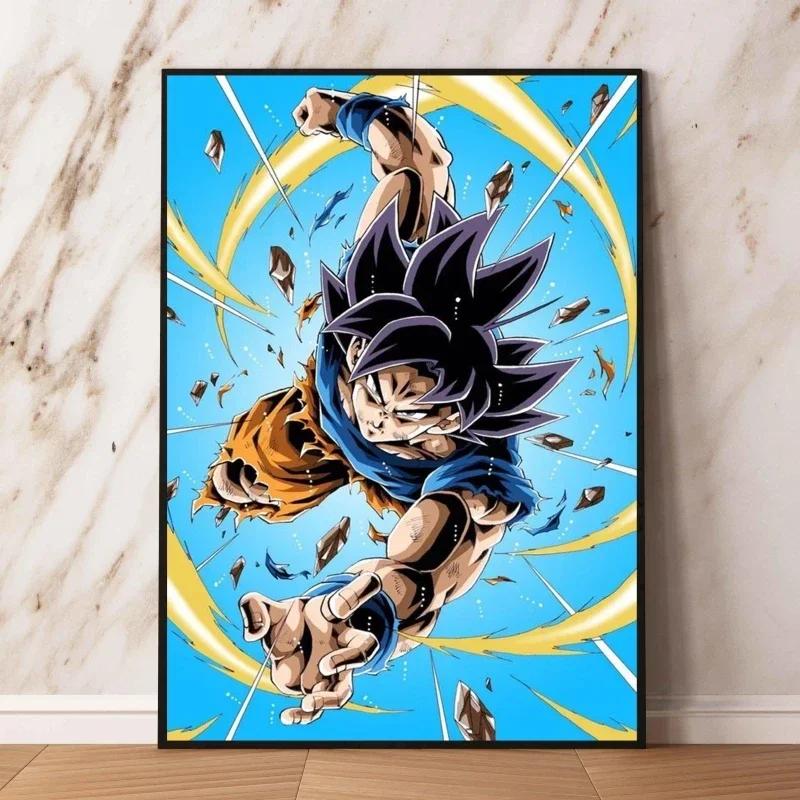 Anime  Canvas Painting Print Picture Goku Vegeta Hd Poster Children's Bedroom Decoration Wall Art Home Prints Gifts