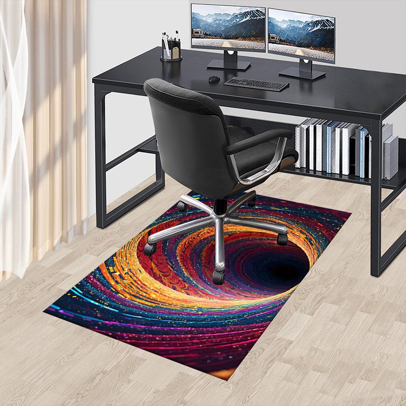 1PC Vortex Swirl Extra Large Non Slip Floor carpet, Office, family, bedroom, Studio Large Area Rug Indoor Rugs, , Vibrant Colors