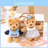 Adorable Teddy Bear Plush Keychain Cuddly Stuffed Toy For Girls Bag Decoration