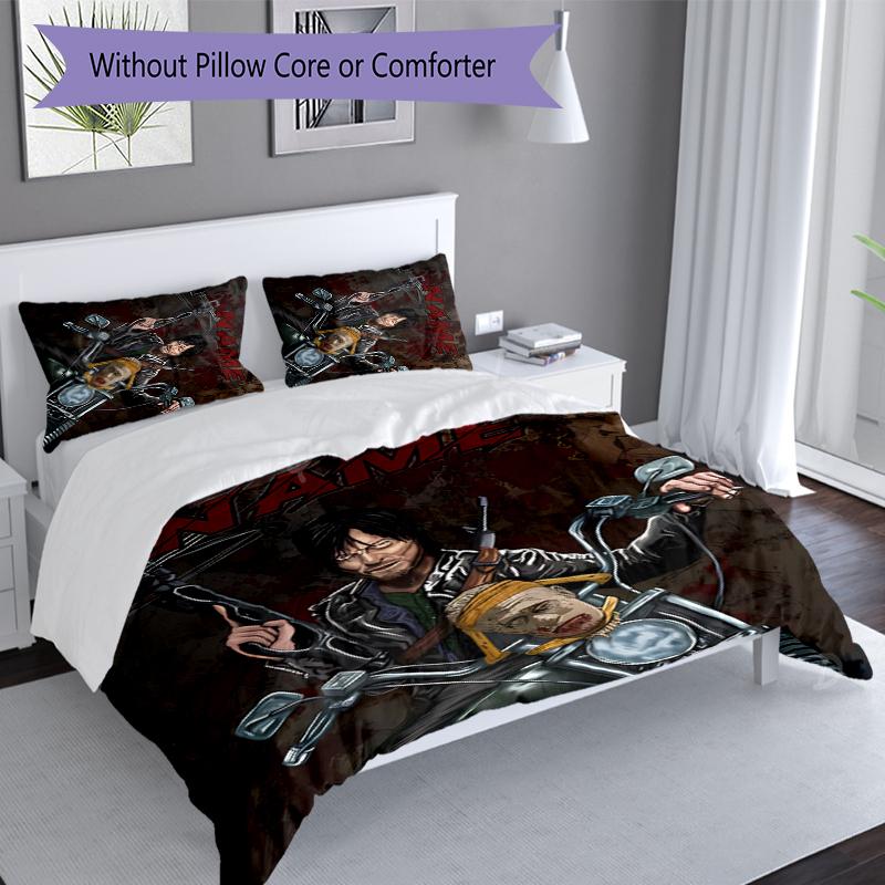 3pcs Custom Name The Walking Dead Bedding Set,Includes 1 Duvet Cover and 2 Pillowcases,All-season Bedroom Decor