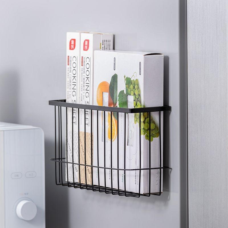 Магнитные полки для хранения мелочей на холодильнике, бездырокол, кухонные полки для специй, металлические держатели для приправ