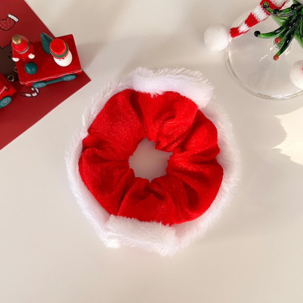 Velvet Plush Christmas Hair Rope High Elasticity Women Hair Ring  Hair Accessories