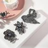Винтажная Брошь-Бант из Сплава с Черным Жемчугом и Стразами Женский Аксессуар для Одежды Булавка Подарки Ювелирные Аксессуары