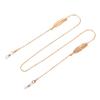 Zinc Alloy Feather Disc Eyeglasses Chains Sunglasses Retainer Strap Holder for Women Accessories