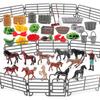 Farm Scene Animal Models Set Pvc Farm Animal And Vegetables Figure Toy For Kids Play And Decoration