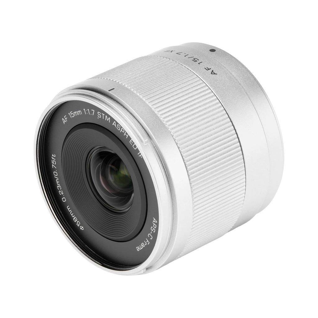 VILTROX AF 15mm XF AIR Angle Lens for Fujifilm Large Aperture Interchangeable Silver F1.7 Ultra-Wide X-Mount, F/1.7 Lens,