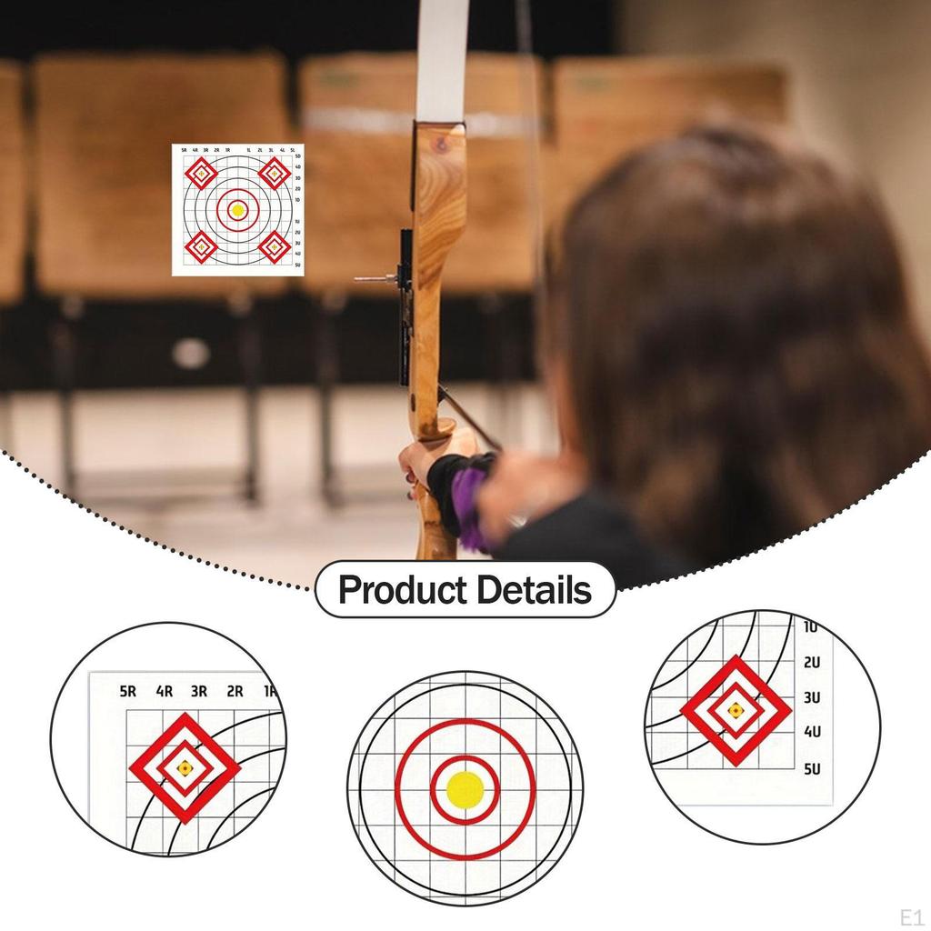 10Pcs Paper Targets Portable Practice for Outdoor Activities Men Women Sport