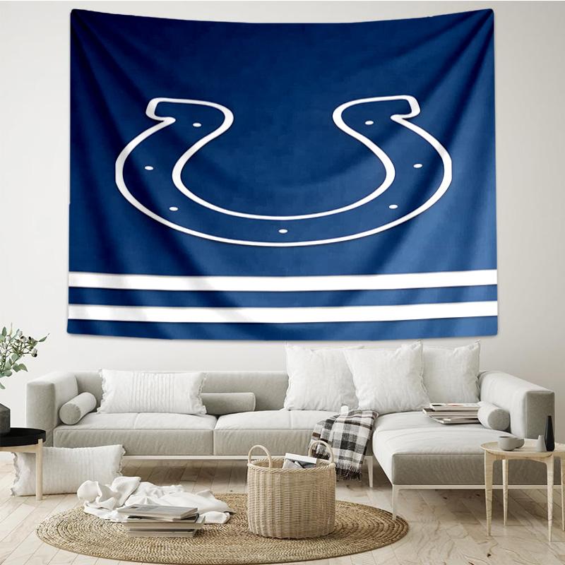 Indianapolis Colts Logo Tapestry Hanging for Bedroom,Livingroom, Playroom,Decor Art Room Wall Tapestry Holiday and Birthday Gifts