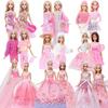 Одежда для куклы из розовой серии для куклы 30 см, платья принцессы, наряды, обувь, ожерелье, сумки, детские аксессуары, игрушка, рождественский подарок на день рождения