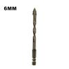7PCS 3-12MM Four-Edged Serrated Eccentric Bit Set for Dry Drilling of Ceramic Tiles Glass Marble Concrete Stainless Steel 3