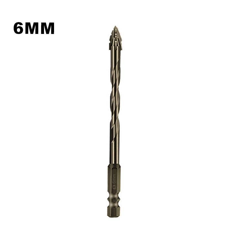 7PCS 3-12MM Four-Edged Serrated Eccentric Bit Set for Dry Drilling of Ceramic Tiles Glass Marble Concrete Stainless Steel 3