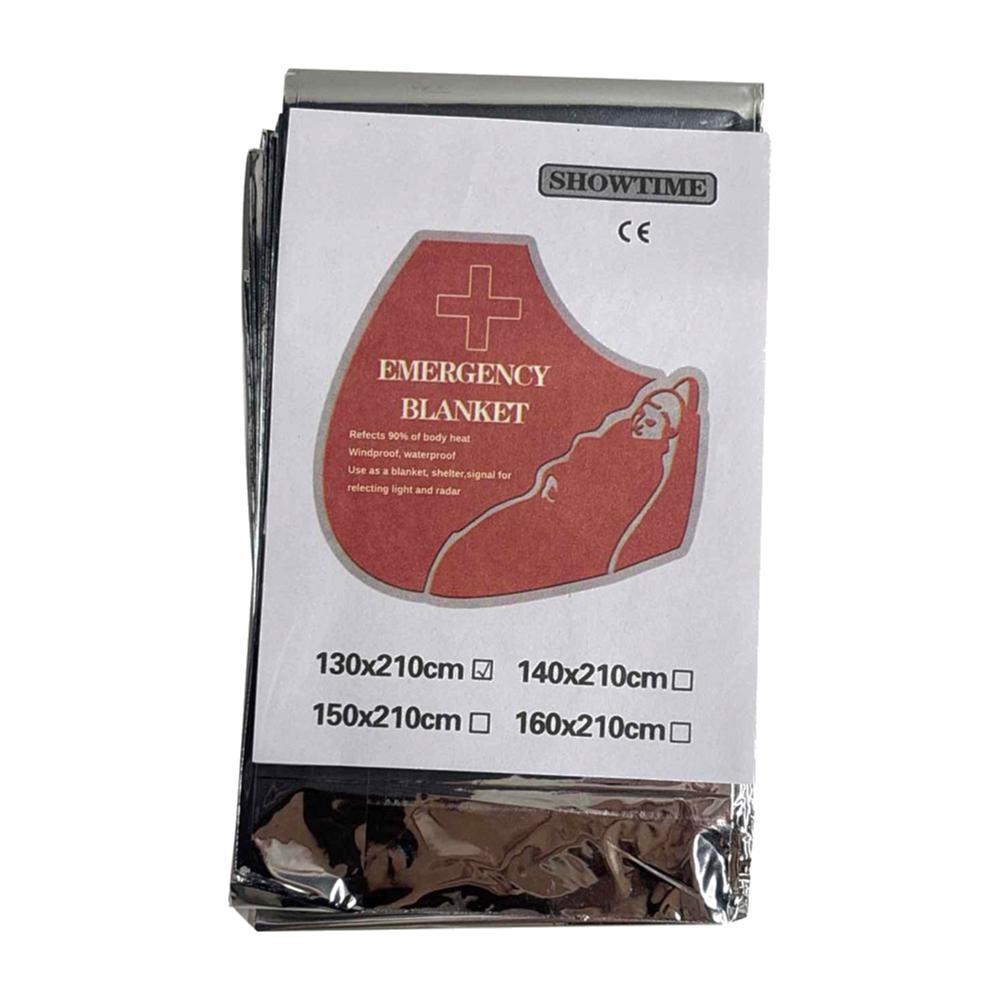 130x210cm Silver Foil Blanket Keeps You Warm Foil Mylar Thermal Blanket Retain Body Heat Emergency Thermal Blanket Emergency