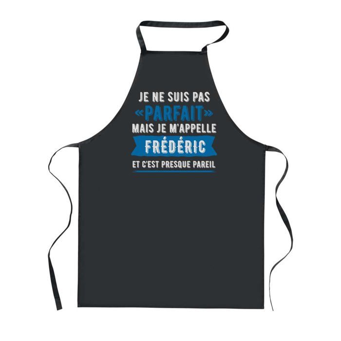 Tablier de cuisine - PLANETEE - Frédéric Parfait - Noir - Impression bretonne - 90x60 cm